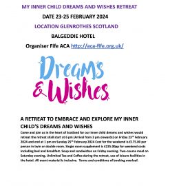 ACA Fife Retreat: My Inner Child Dreams and Wishes