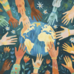 ACA hands linking over the globe